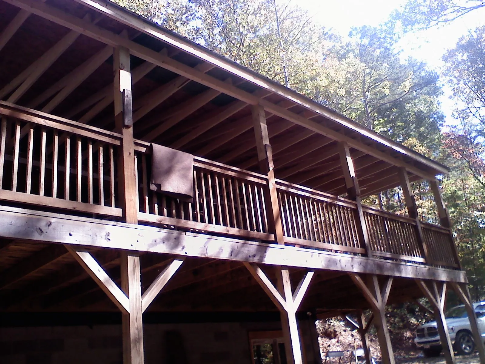 Timber framing under a new elevated porch and deck — Roof Leak Repair in Whitfield by Roofing Brothers